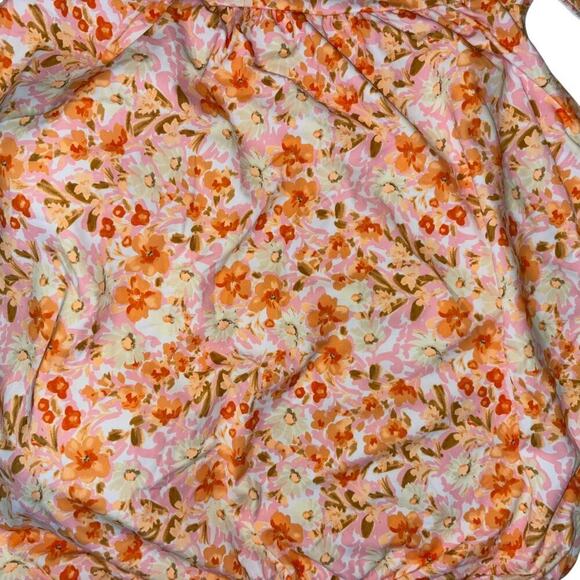 Kona Sol One Shoulder Floral Orange One Piece Swimsuit Women’s 22 Beach Vacation - Picture 3 of 9